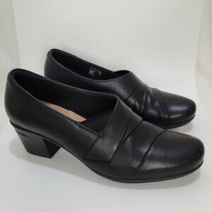 Clarks Collection Women's Emslie Mae Office Career Pumps Shoes, Black, Size 9.5